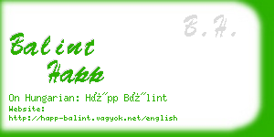 balint happ business card